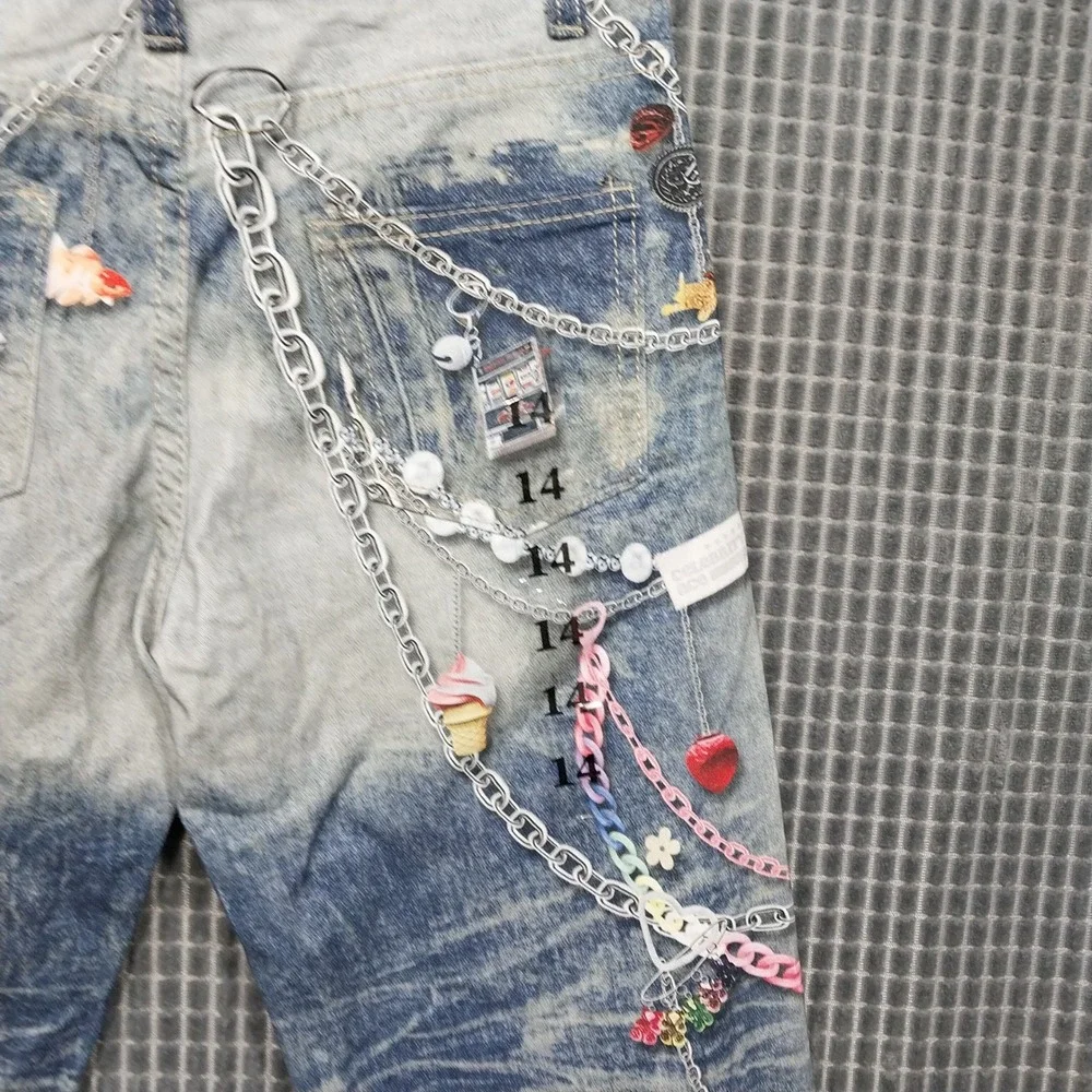 Celebrity Ace Kids Jeans 90s Charms Acid Wash 14 Blue